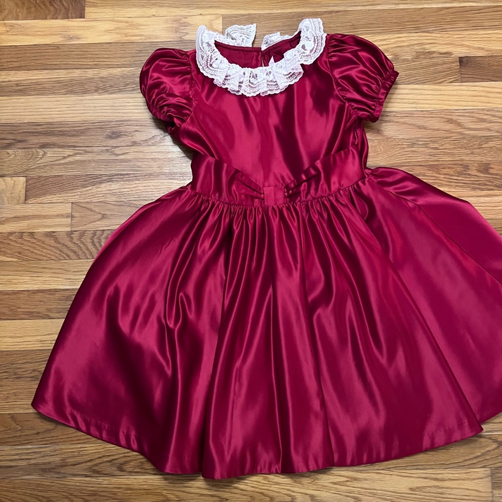Janie and Jack Red Formal Kids Dress - Picture 2 of 4